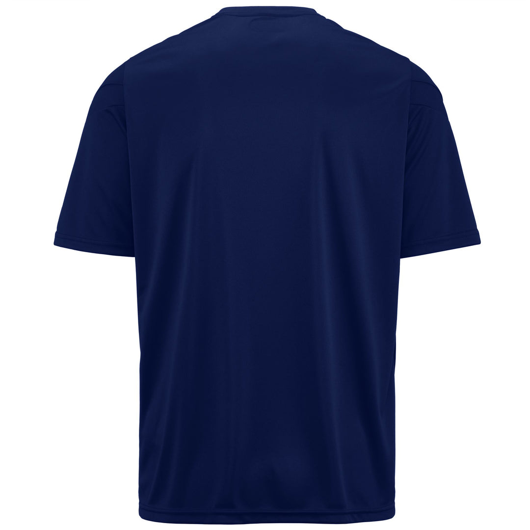 Camiseta azul de fútbol para hombre en tejido interlock con corte regular main
