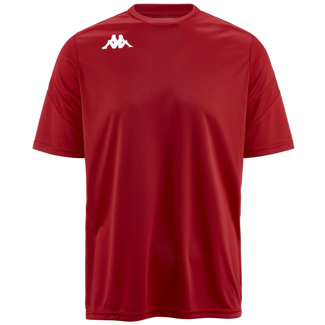 Men's Red Regular Fit Soccer Training Shirt in Interlock Fabric 01