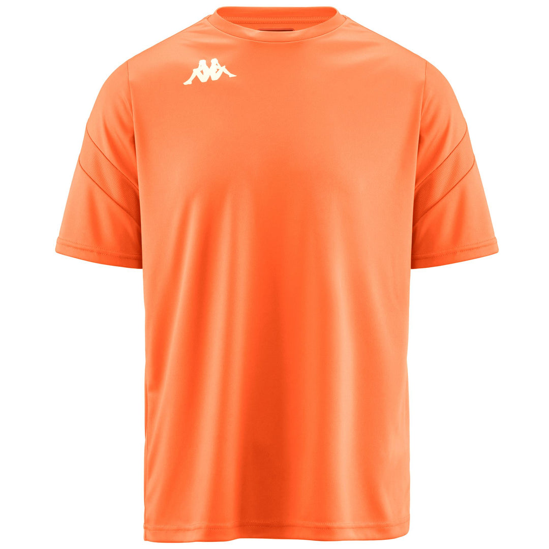 Orange Men's Football Jersey with Mesh Inserts. 01