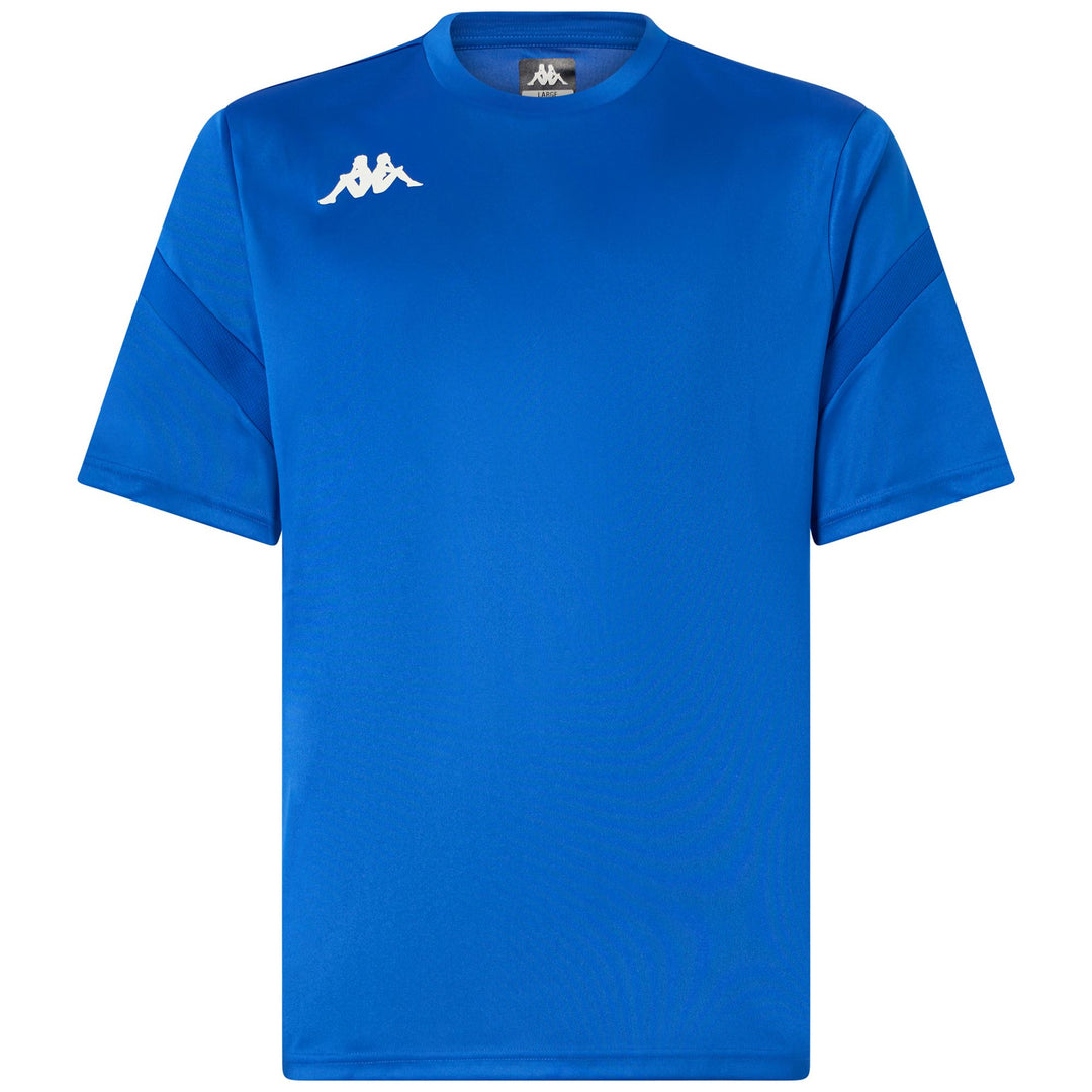 Men's Blue Regular Fit Soccer Training Shirt in Interlock Fabric 01
