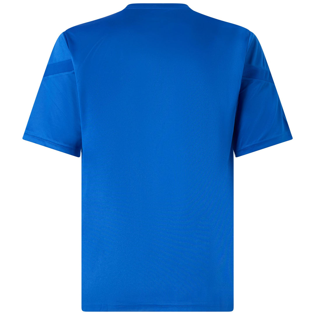 Camiseta azul en tejido interlock de entrenamiento de fútbol con corte regular para hombre main
