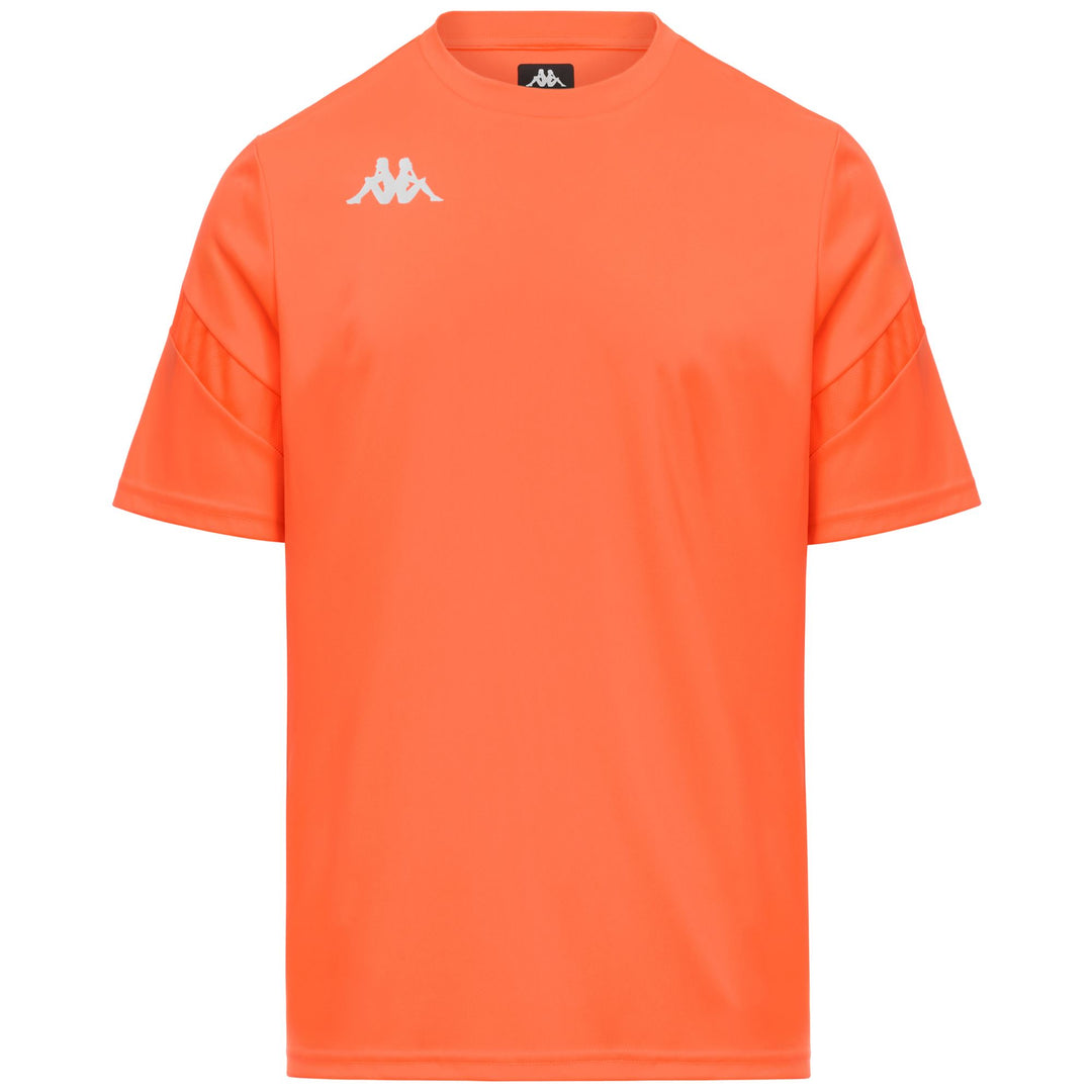 Maillot d'entraînement de football pour homme, coupe classique, orange fluo, en tissu interlock 01