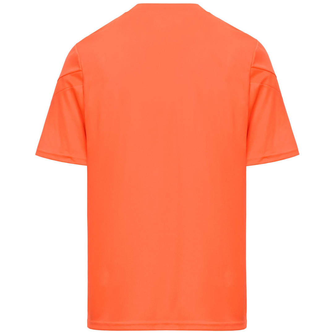 Maillot d'entraînement de football pour homme, coupe classique, orange fluo, en tissu interlock main