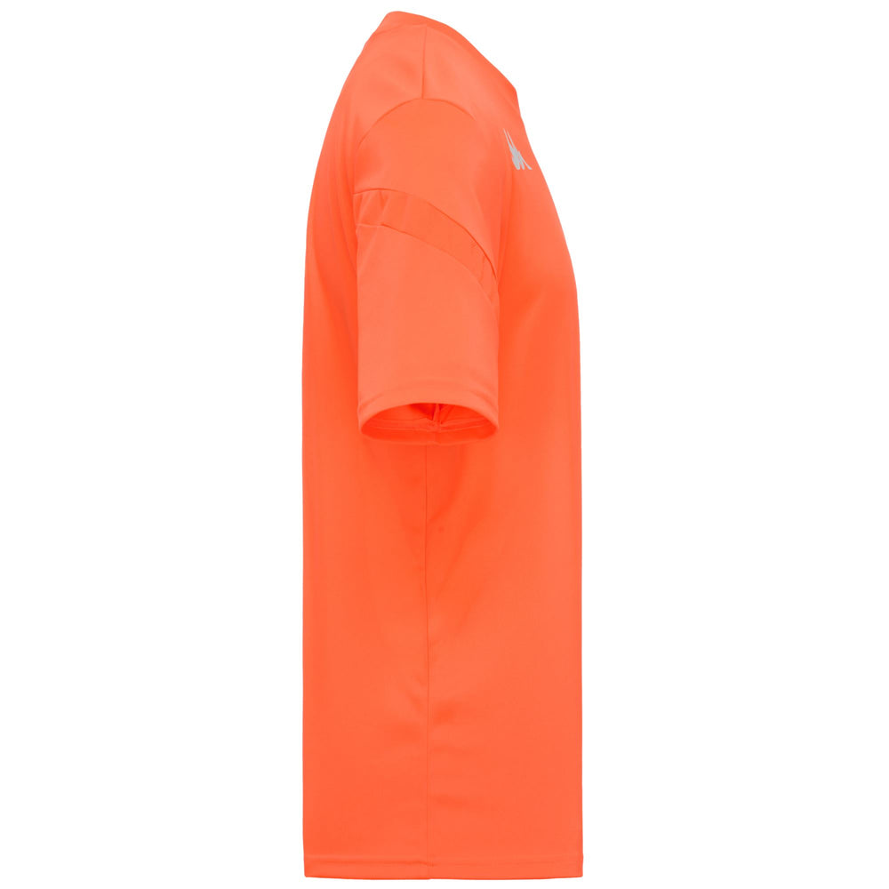 Maillot d'entraînement de football pour homme, coupe classique, orange fluo, en tissu interlock 02