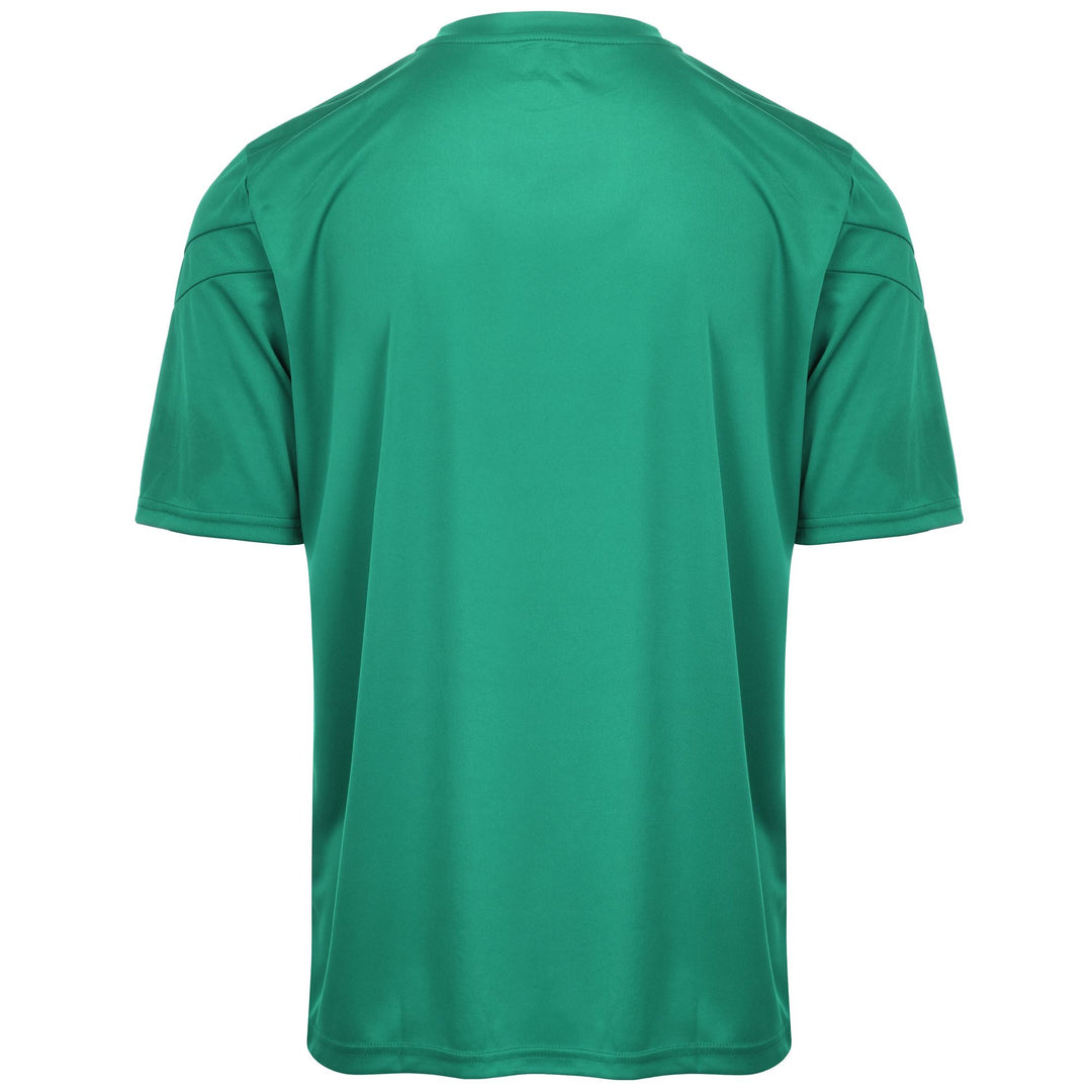 Camiseta de entrenamiento de fútbol funcional verde para hombre con inserciones de malla main