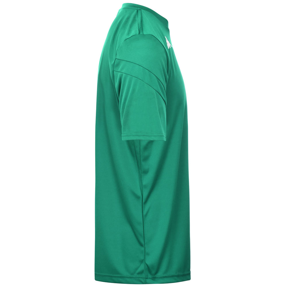 Camiseta de entrenamiento de fútbol funcional verde para hombre con inserciones de malla 02