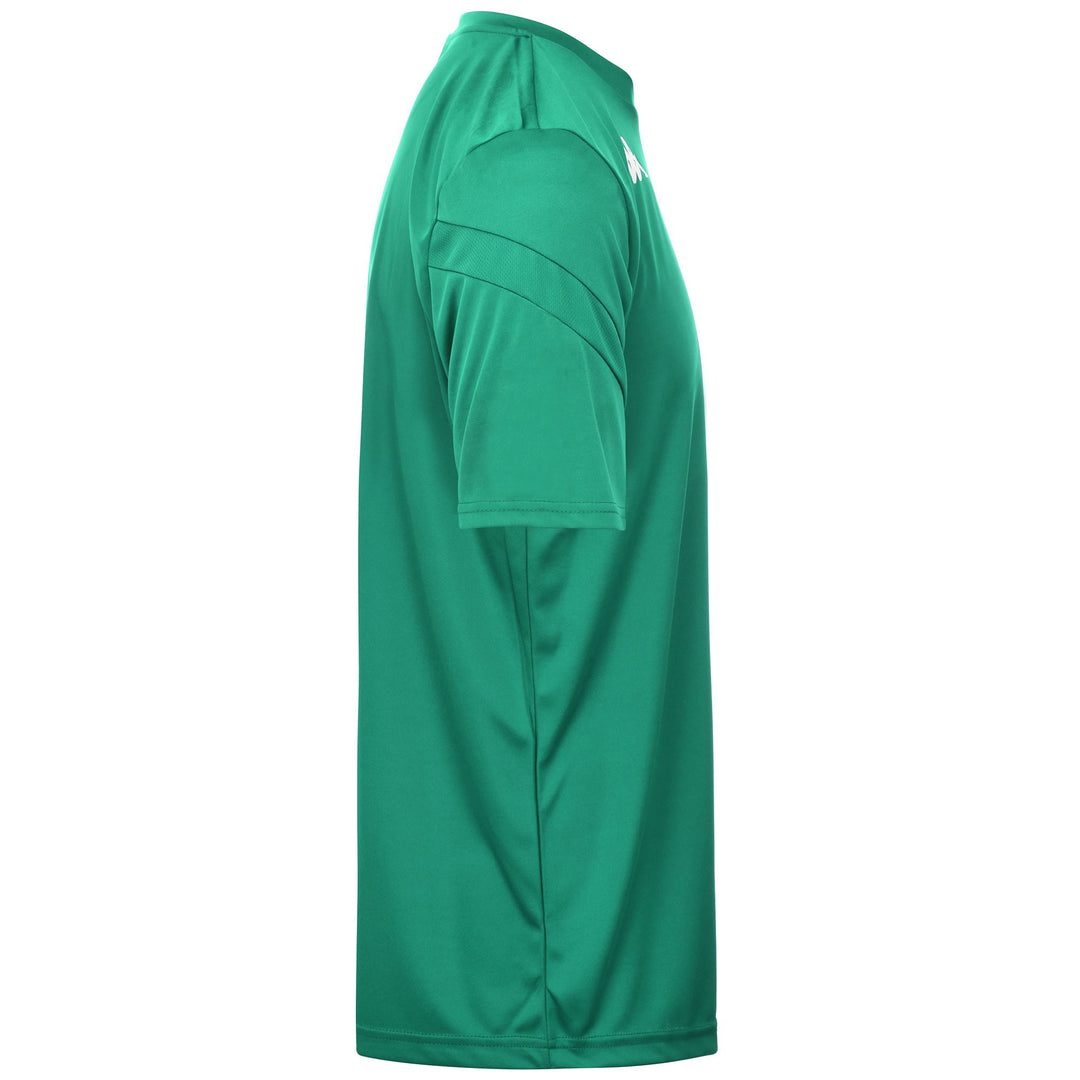 Camiseta de entrenamiento de fútbol funcional verde para hombre con inserciones de malla main
