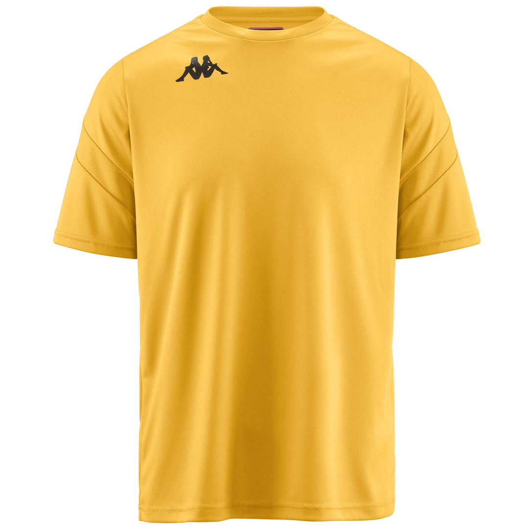 Yellow Men's Football Jersey with Mesh Inserts 01