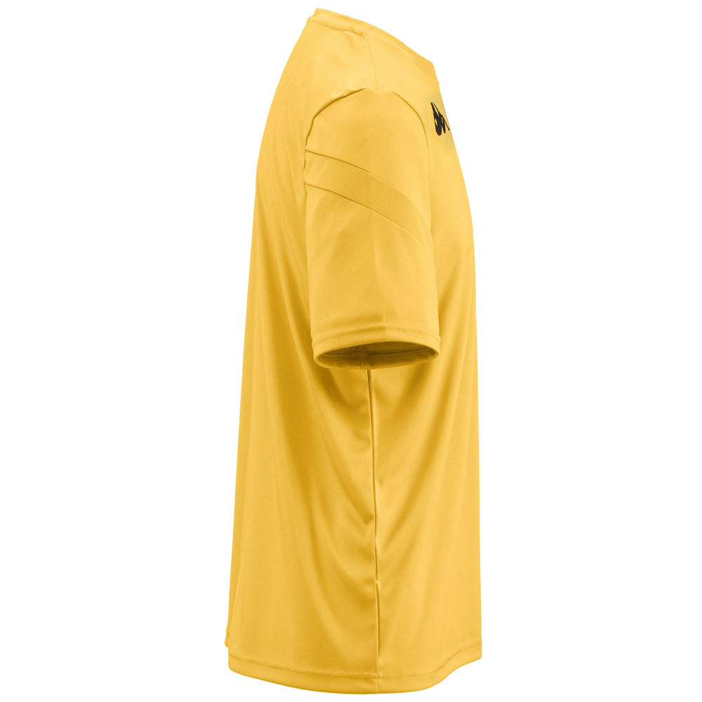 Yellow Men's Football Jersey with Mesh Inserts 02