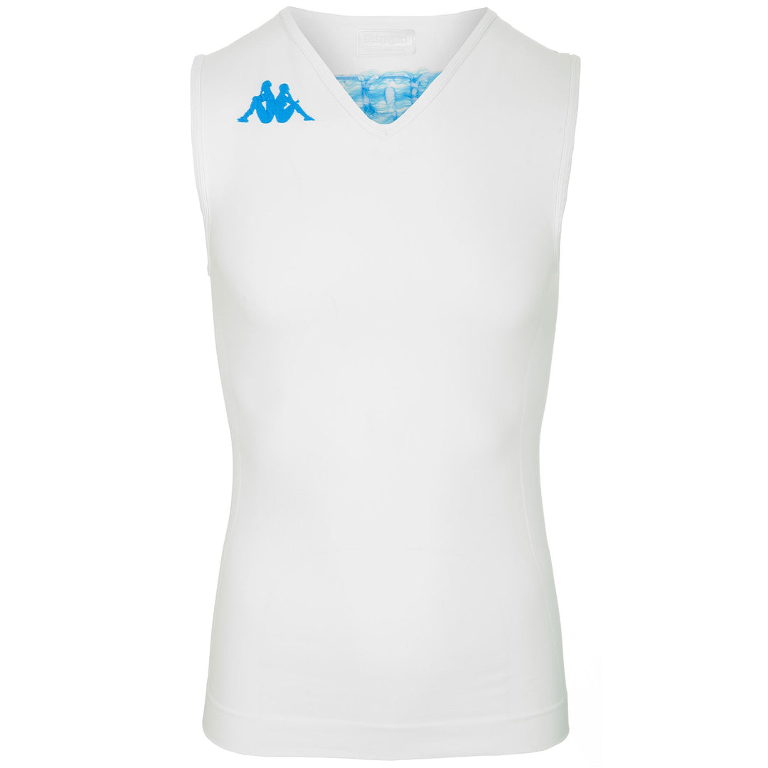 White Men's Seamless Skin Fit Tank Top with Breathability 01