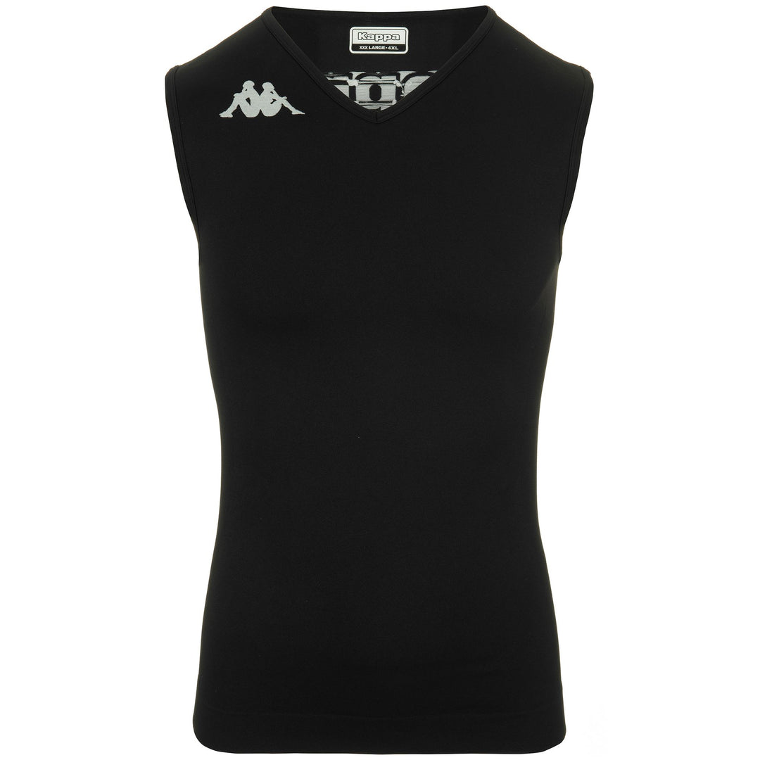 Black Men's Seamless Skin Fit Tank Top with Bacterial Protection 01