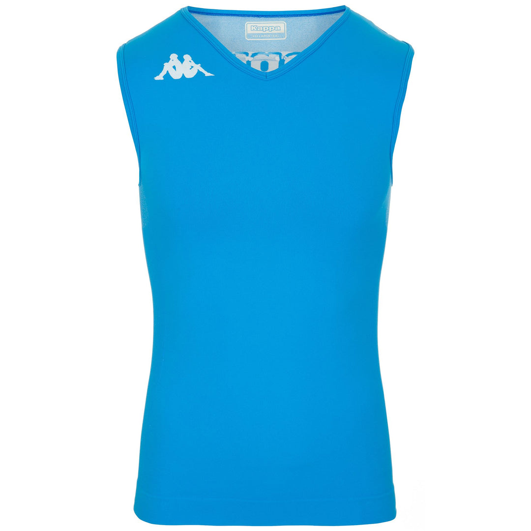 Azure blue Men's Seamless Skin Fit Tank Top with Hydro-Way Protection 01