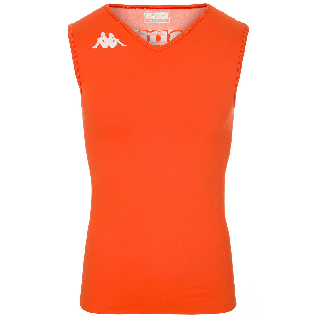 Orange Men's Seamless Tank Top with Hydro-Way Protection 01