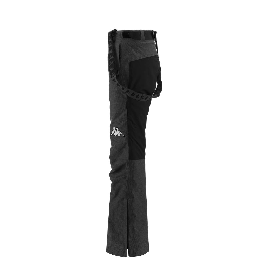 Pantalon de ski noir rembourré et imperméable pour femme avec ouverture de ventilation 02