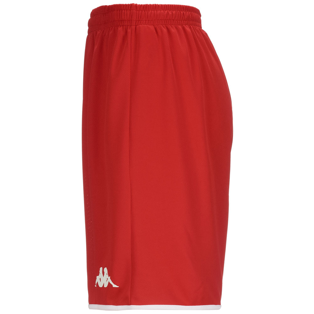 Red White Men's Basketball Training Shorts 02