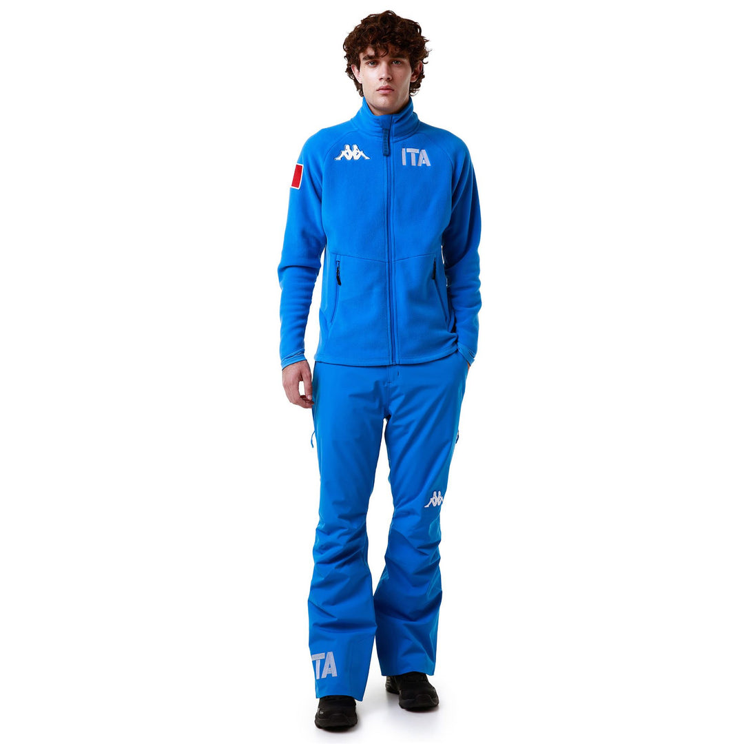 Pile da sci da uomo blu slim fit con inserti elasticizzati 01
