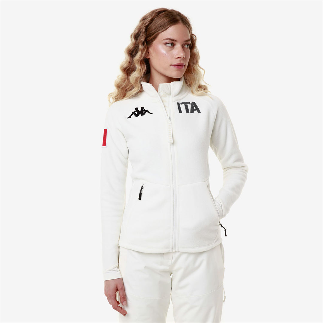 Coconut White Women's Slim Fit Ski Fleece Jacket main
