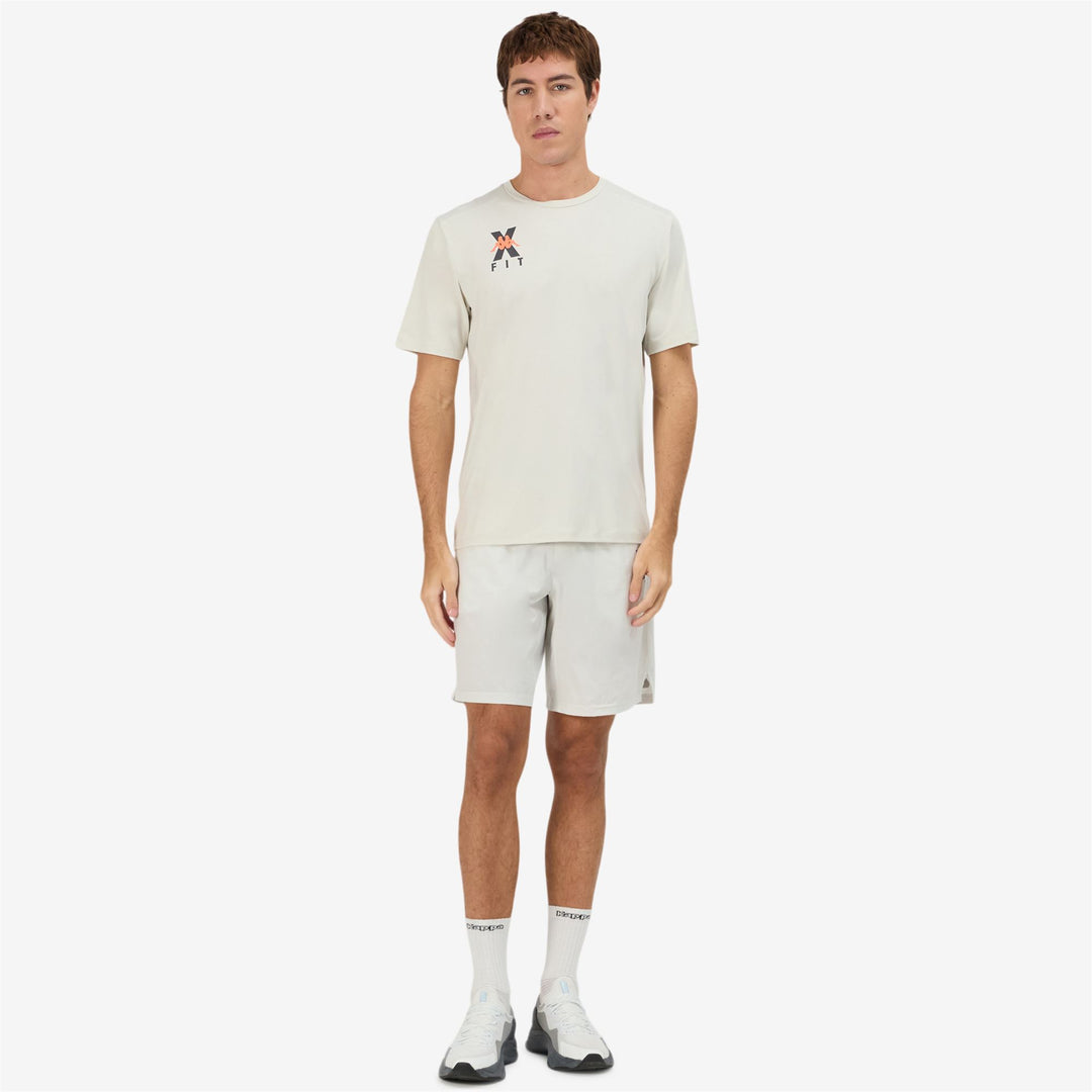 Grey Men's Workout Active T-Shirt with Stretch Jersey Fabric main