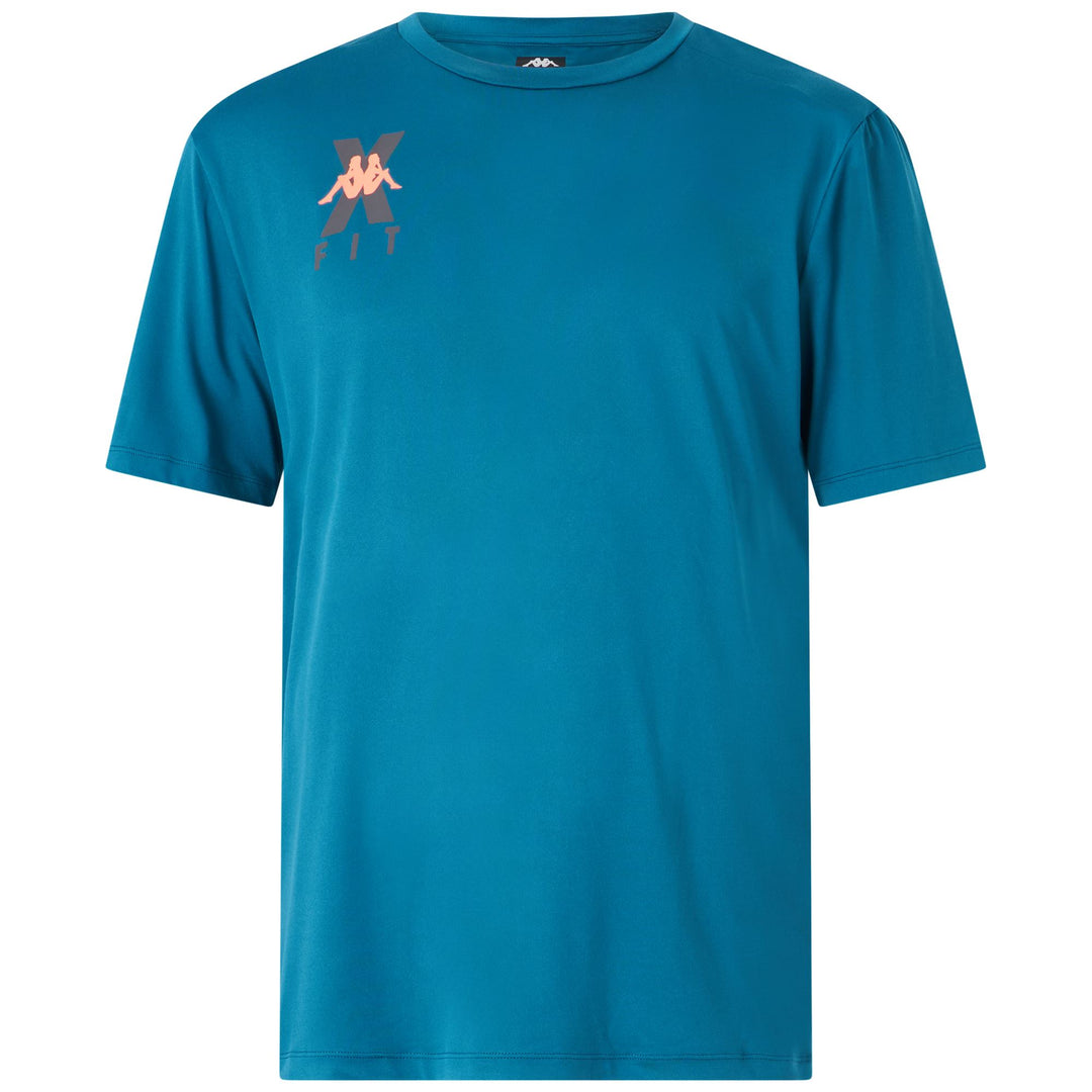 Blue Men's Regular Fit Active TShirt in Light Stretch Jersey 01