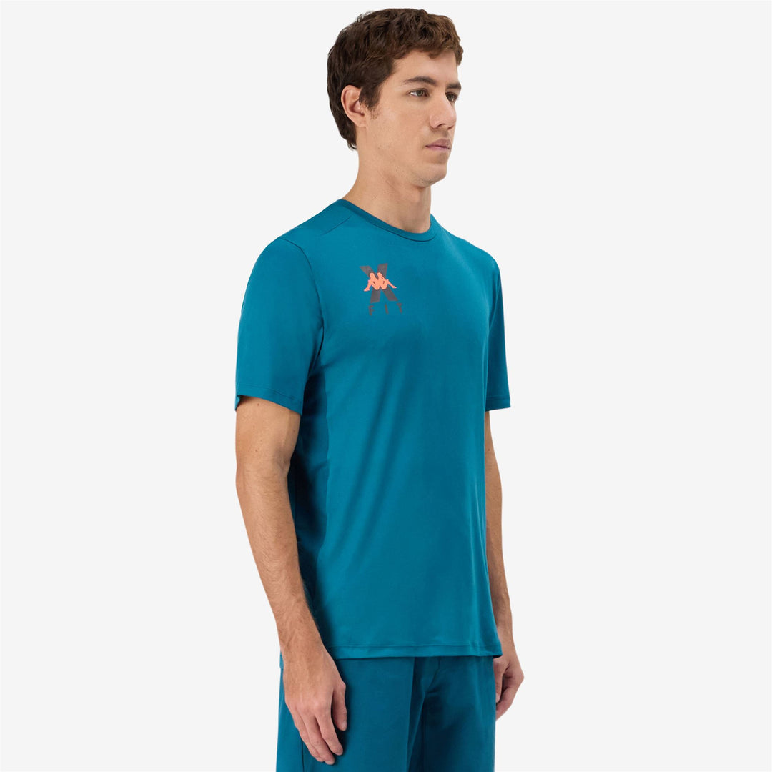 Blue Men's Regular Fit Active TShirt in Light Stretch Jersey main