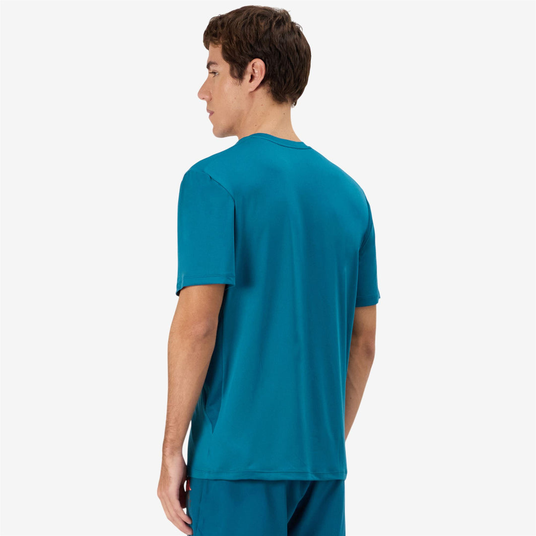 Blue Men's Regular Fit Active TShirt in Light Stretch Jersey main