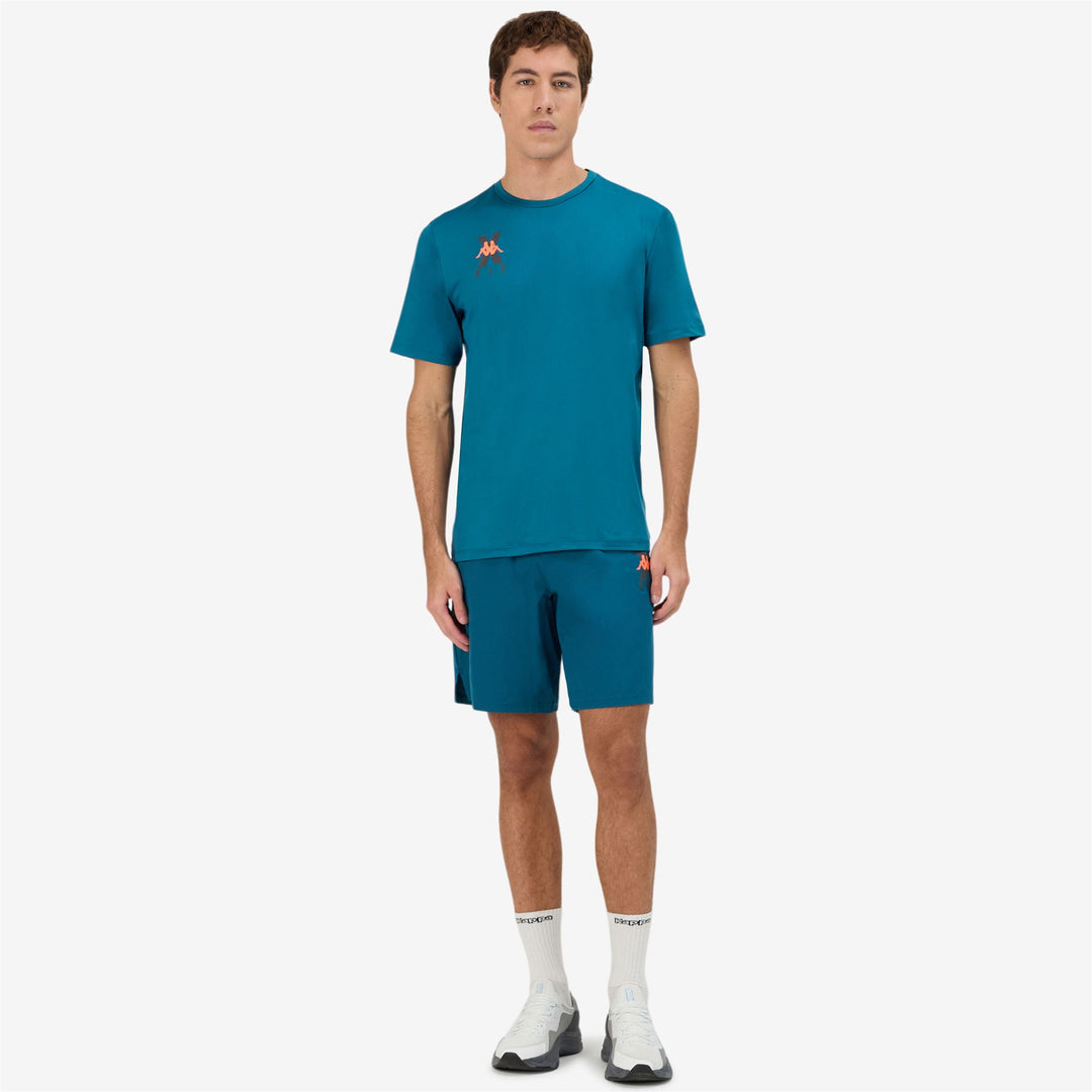 Blue Men's Regular Fit Active TShirt in Light Stretch Jersey main