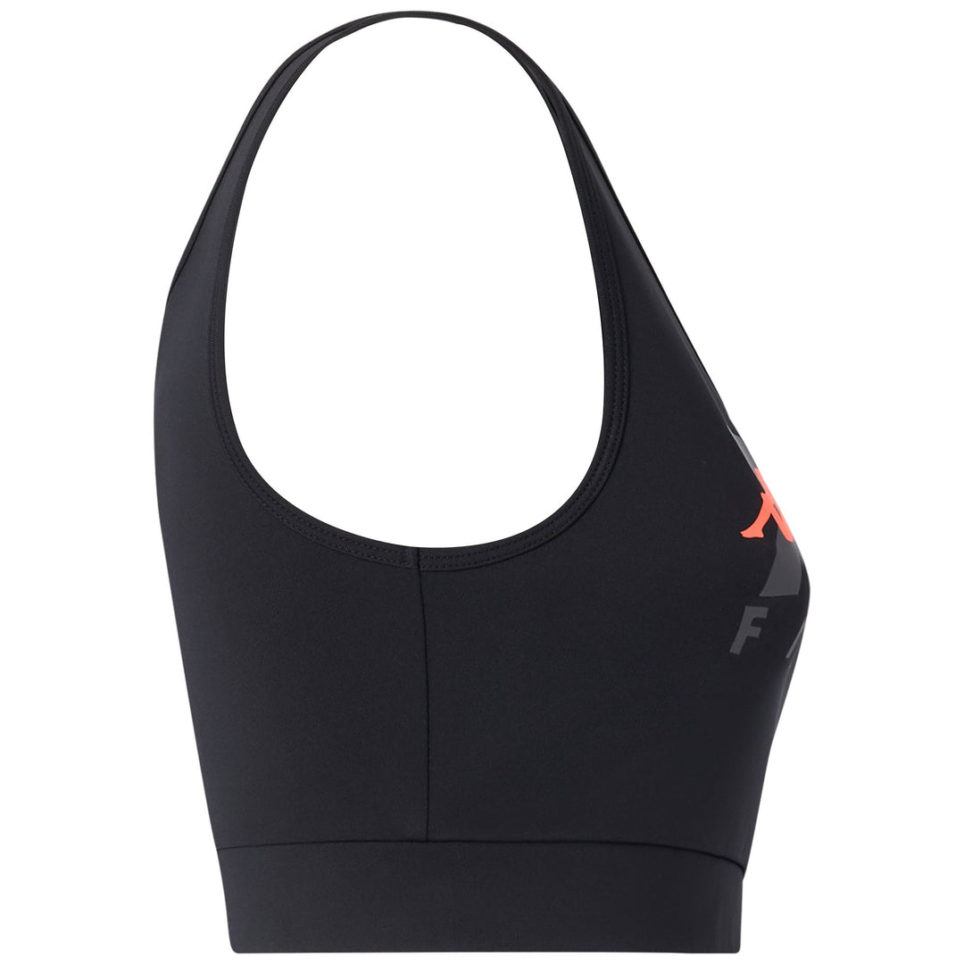 Black Women's Slim Fit Top in Stretch Jersey Fabric main