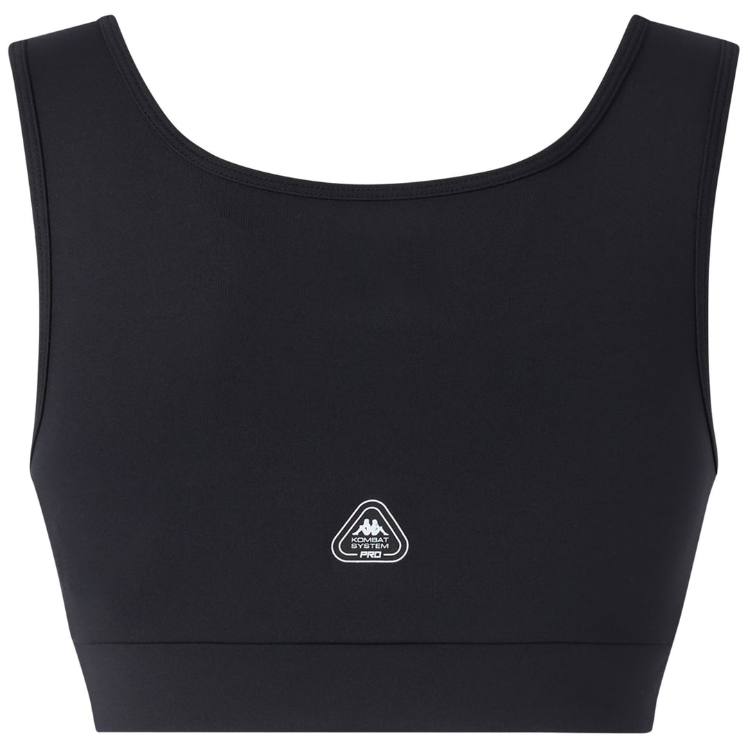 Haut en jersey stretch moulant noir pour femme main