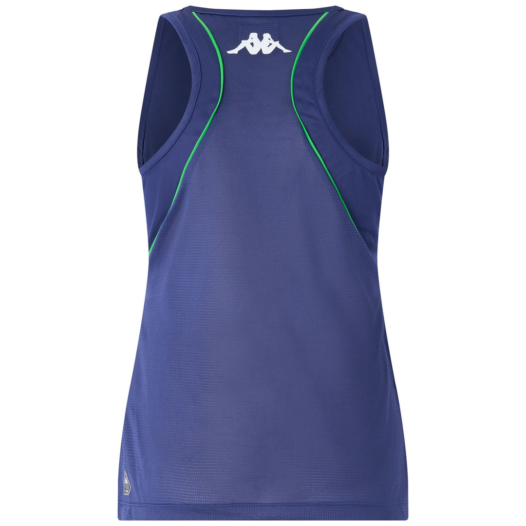 Fluo blue Women's Padel Active Tank Jersey with Mesh Insert main