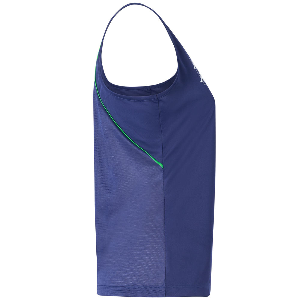 Fluo blue Women's Padel Active Tank Jersey with Mesh Insert 02