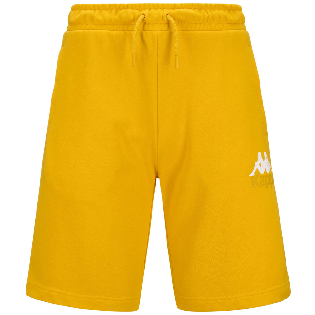 Pantalones cortos deportivos de calle para hombre en mezcla de algodón color amarillo atardecer main