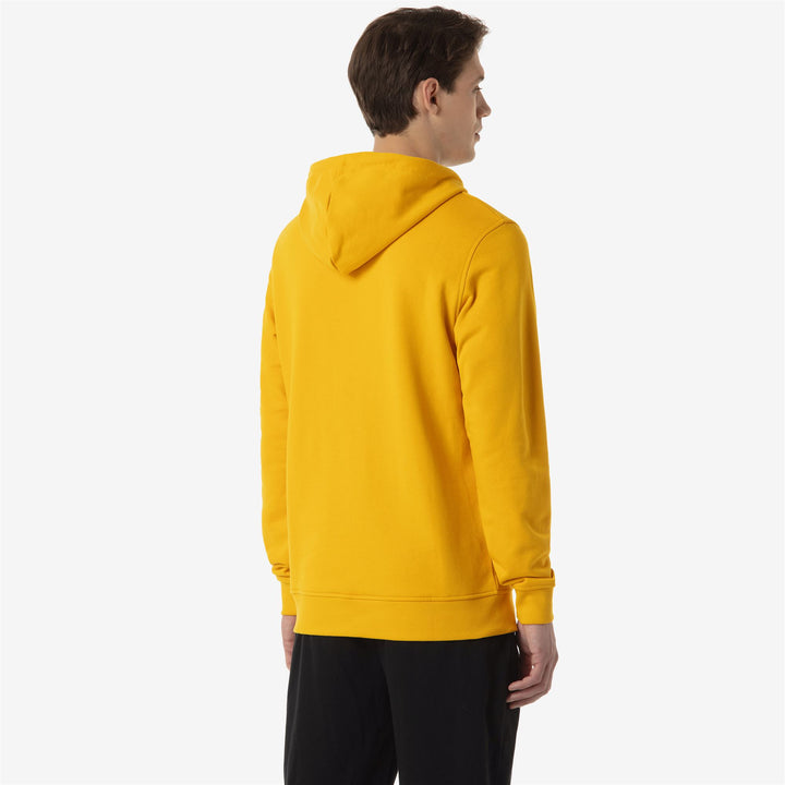 Fleece Man AUTHENTIC MALMO 2 Jumper YELLOW SUNSET - WHITE BRIGHT Detail Double				