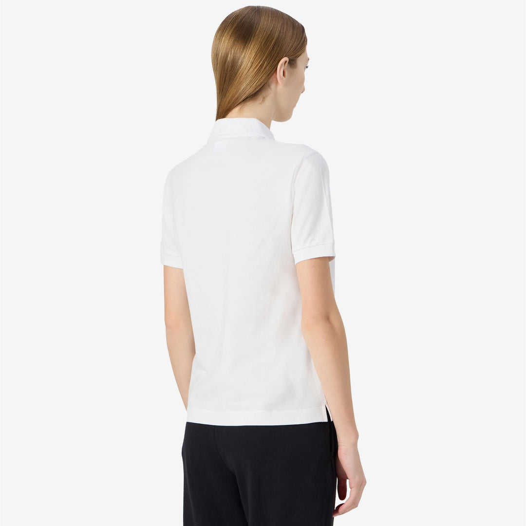 Grey White Women's Cotton Sportstyle Polo Shirt with Logo main