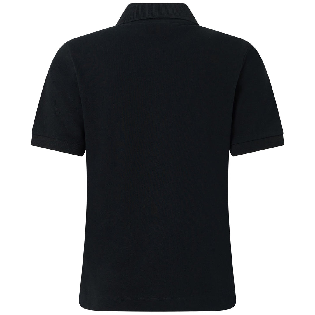 Black Women's Cotton Polo Shirt with Logo main