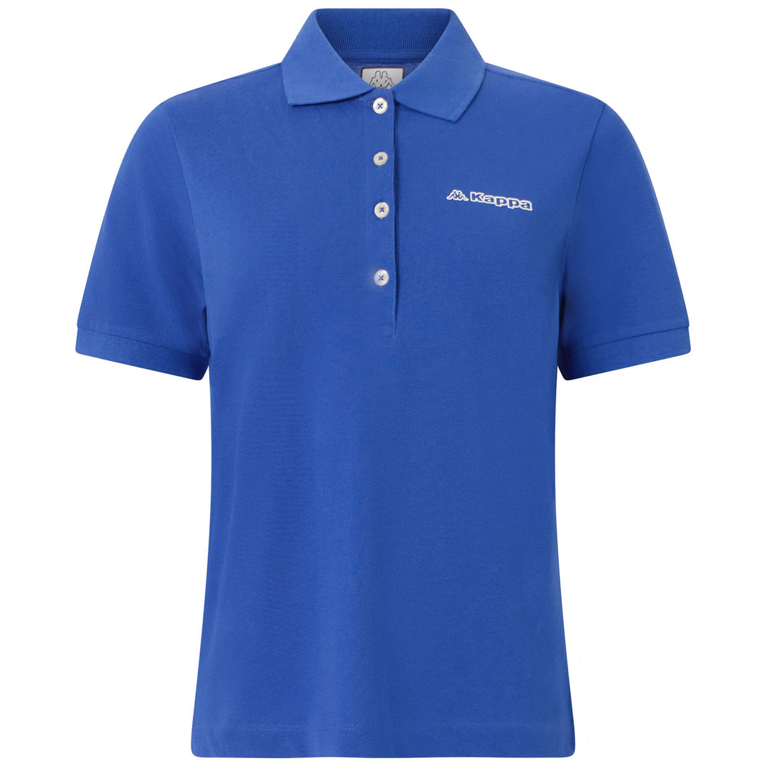Royal Blue Women's Cotton Polo Shirt with Logo 01