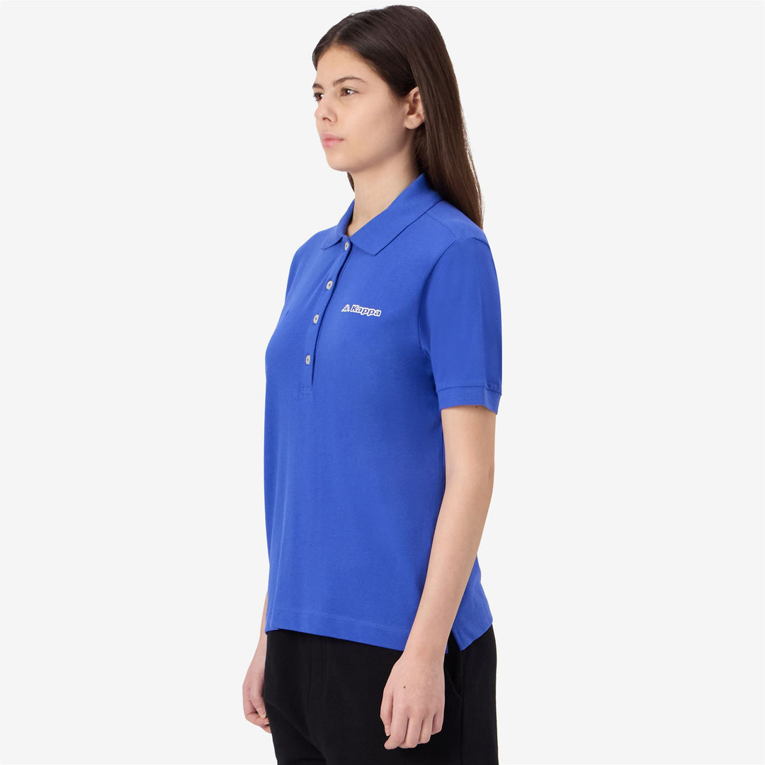 Royal Blue Women's Cotton Polo Shirt with Logo main