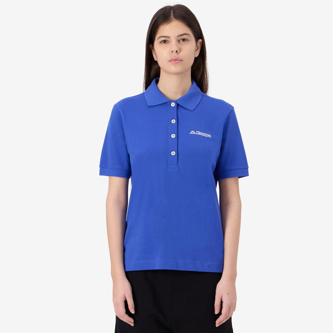 Royal Blue Women's Cotton Polo Shirt with Logo main