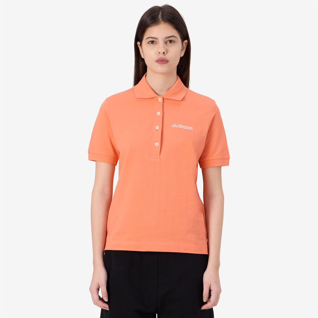 Coral red Women's Cotton Polo Shirt with Logo main