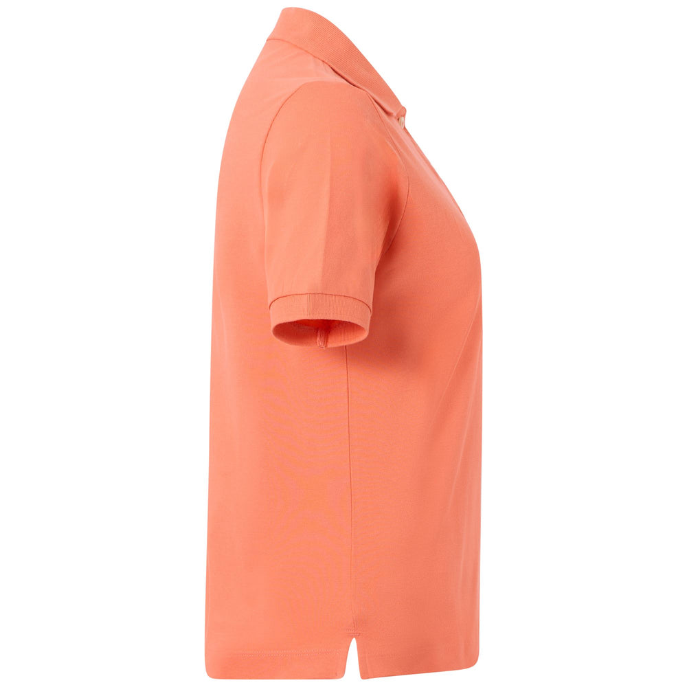 Coral red Women's Cotton Polo Shirt with Logo 02