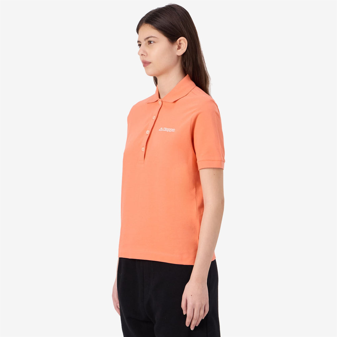 Coral red Women's Cotton Polo Shirt with Logo main
