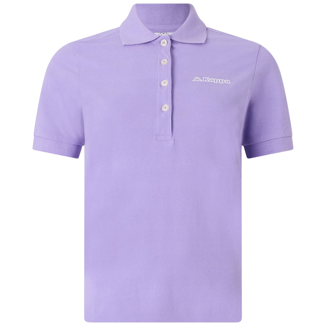 Light Violet Women's Cotton Sportstyle Polo Shirt 01