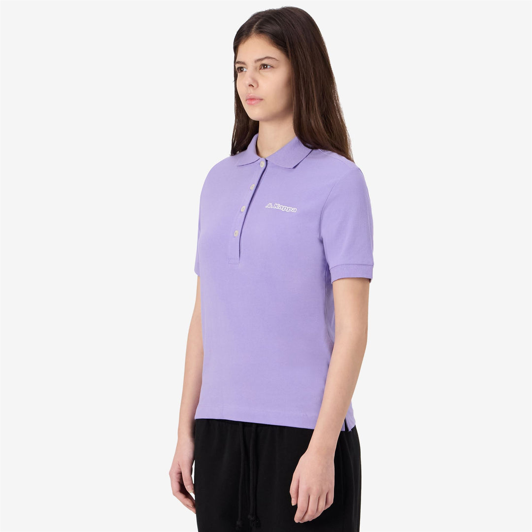 Light Violet Women's Cotton Sportstyle Polo Shirt main