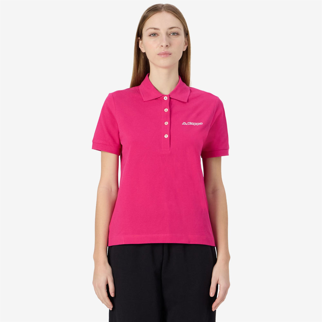 Intense Pink Women's Cotton Polo Shirt with Logo main