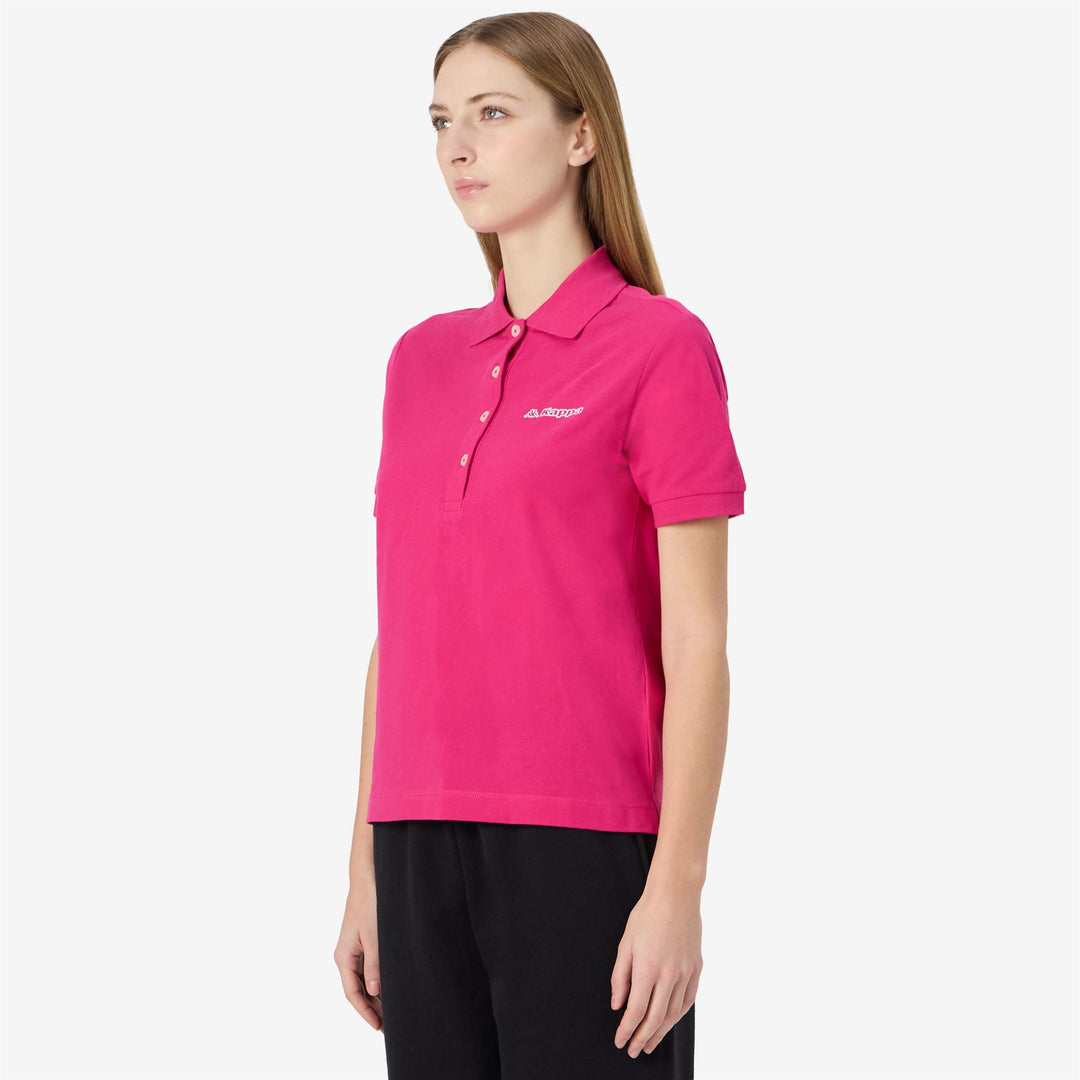 Intense Pink Women's Cotton Polo Shirt with Logo main