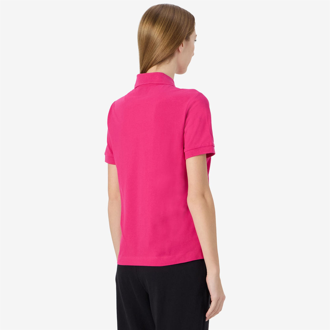 Intense Pink Women's Cotton Polo Shirt with Logo main