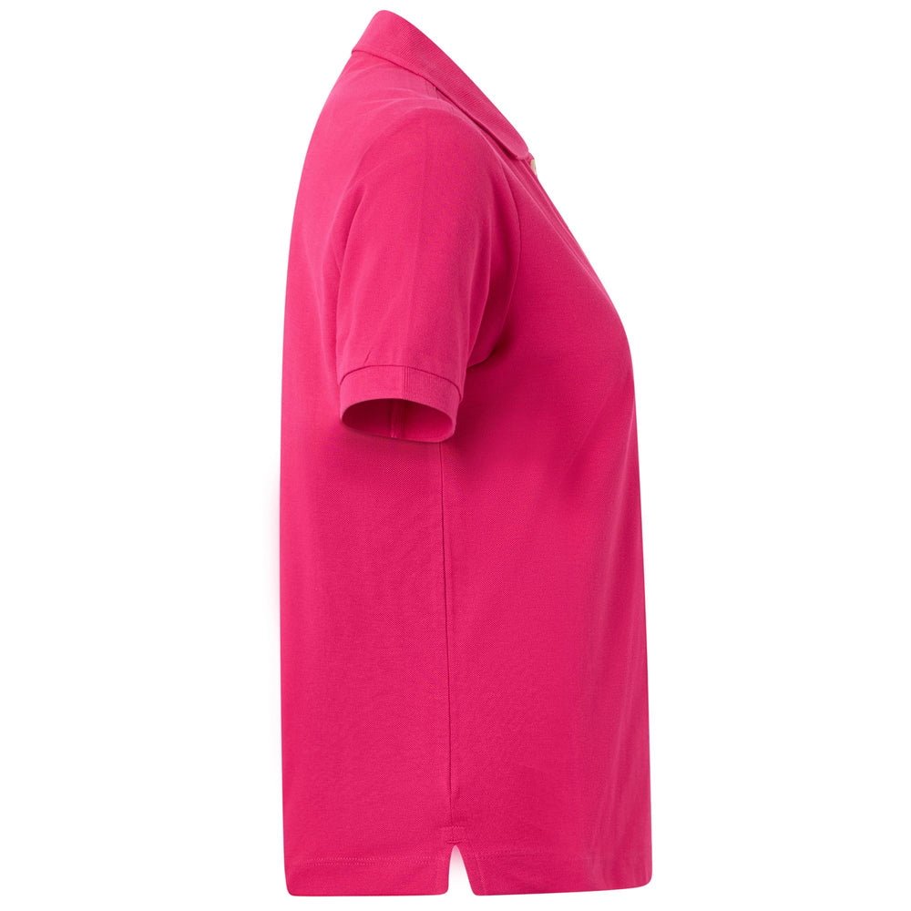 Intense Pink Women's Cotton Polo Shirt with Logo 02