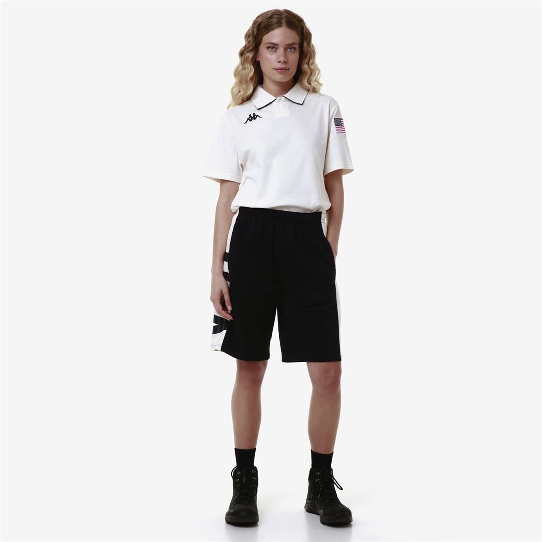 Bermuda de ski unisexe bleu, coupe classique, en jersey. main