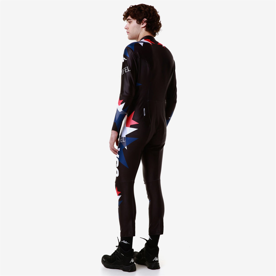 Black Men's Ski Competition Skin Fit Tracksuit with High Tech Stretch Fabric main