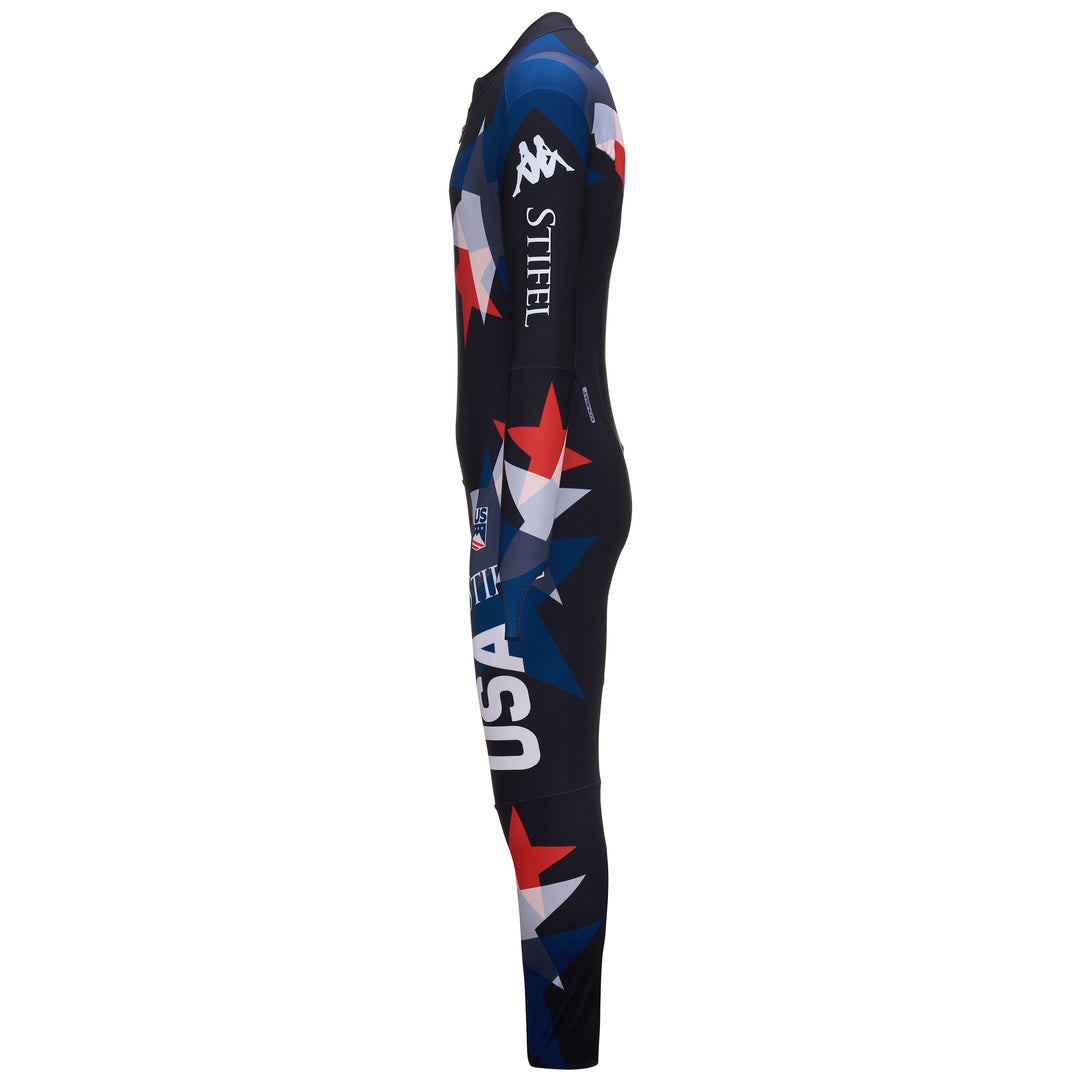 Black Men's Ski Competition Skin Fit Tracksuit with High Tech Stretch Fabric main