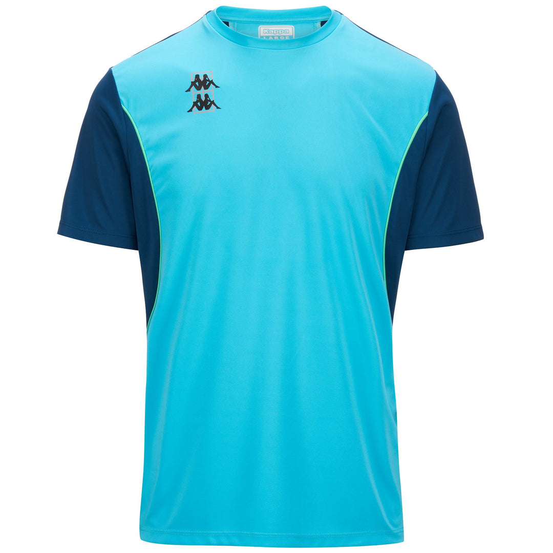 Camiseta Padel Active Hombre Azul Verde. 01